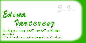 edina varteresz business card